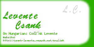 levente csank business card